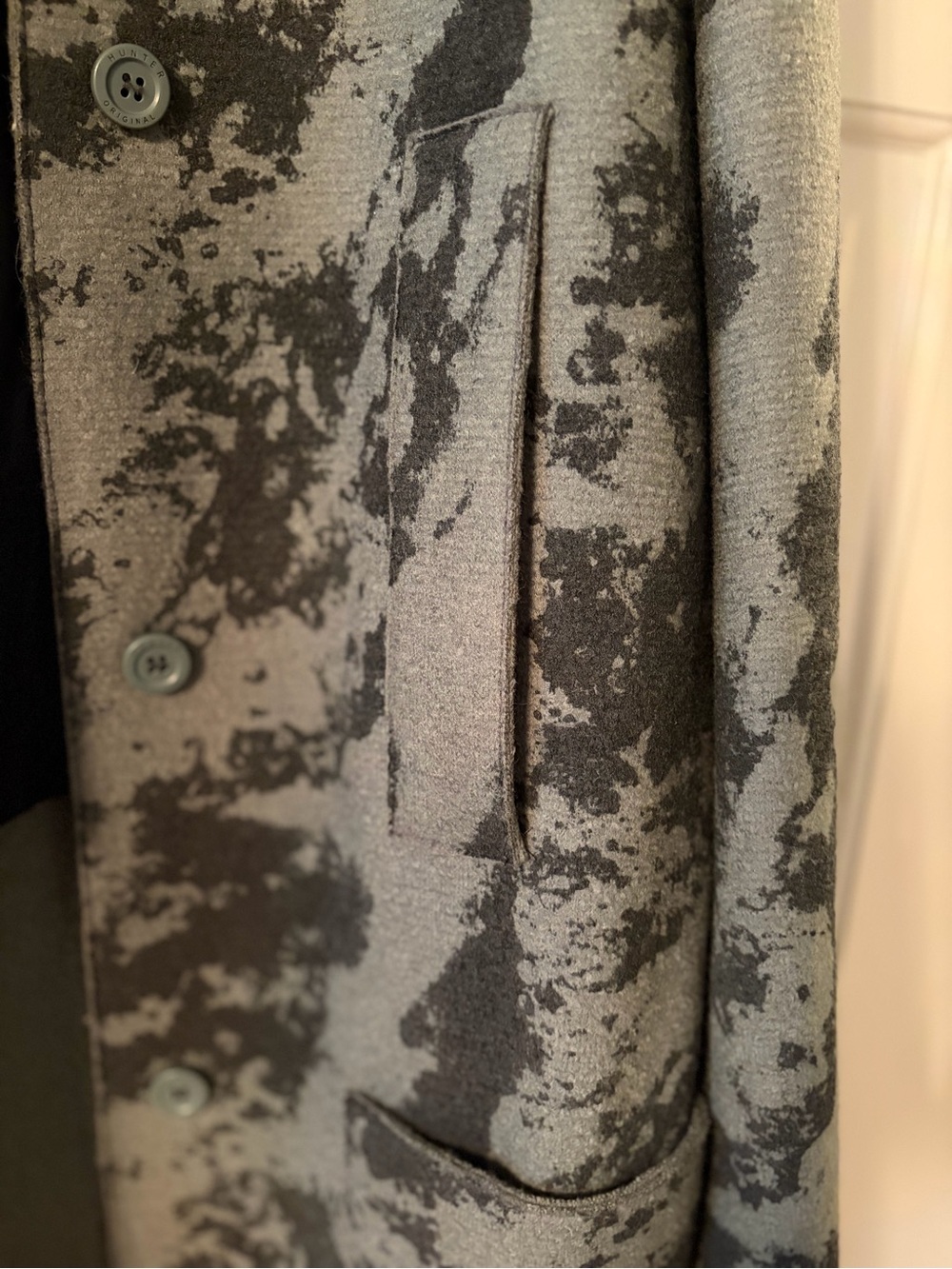 Hunter Green Abstract Pattern  Coat - Picture 6 of 9